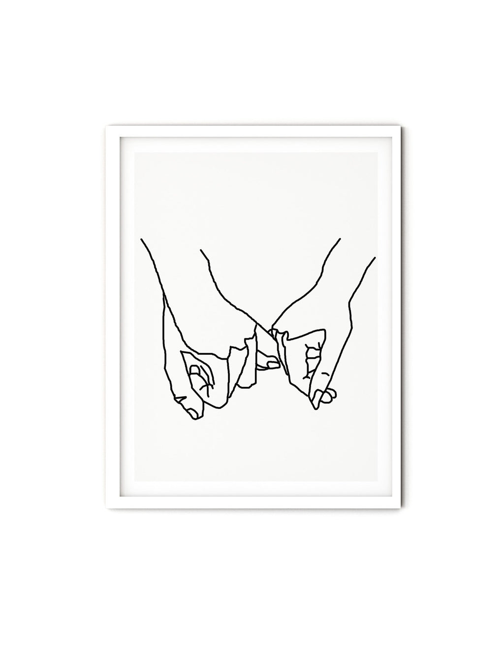 Pinky Promise Wall Art Print, One Line Drawing, Pinky Swear Print, One Line Art, Minimalist line art