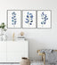 Blue Eucalyptus Print Sets Wall Art, Blue Wall Art Prints Set of 3