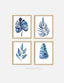 Set of 4 Botanical Print Set, Botanical Leaf Print