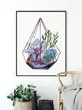 Succulent Wall Art, Terrarium Print Succulent Wall Art Decor