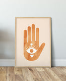 Evil Eye Wall Art Print, Captivating Hamsa wall art