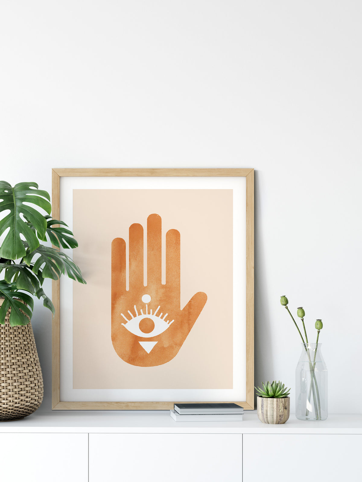 evil eye hand art print