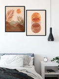 Boho Wall Art, Set of 4 prints, Mid century modern Art, Sun Desert art print, Bohemian art set, Gallery wall art, Fine Art Prints Minimalist