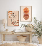 Mid Century Modern Art Print, Boho Wall Art, Minimalist Gallery Wall, Abstract Sun Desert Print, Set of 3 Prints, Modern Art Print, Boho Art