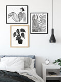 One Line Drawing, Set of 3 Abstract Contemporary Wall Art