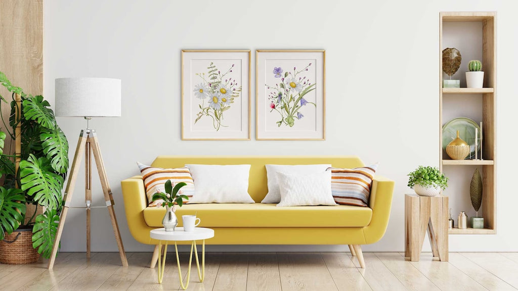 Wildflowers Art Print, Floral Wall Art, Botanical flowers Decor, Wildflowers Set of 2 prints