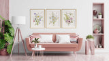 Wildflowers Print, Floral Set of 3 Prints, Wildflowers Daisy Illustration, Abstract Flowers Wall Art, Farmhouse Décor