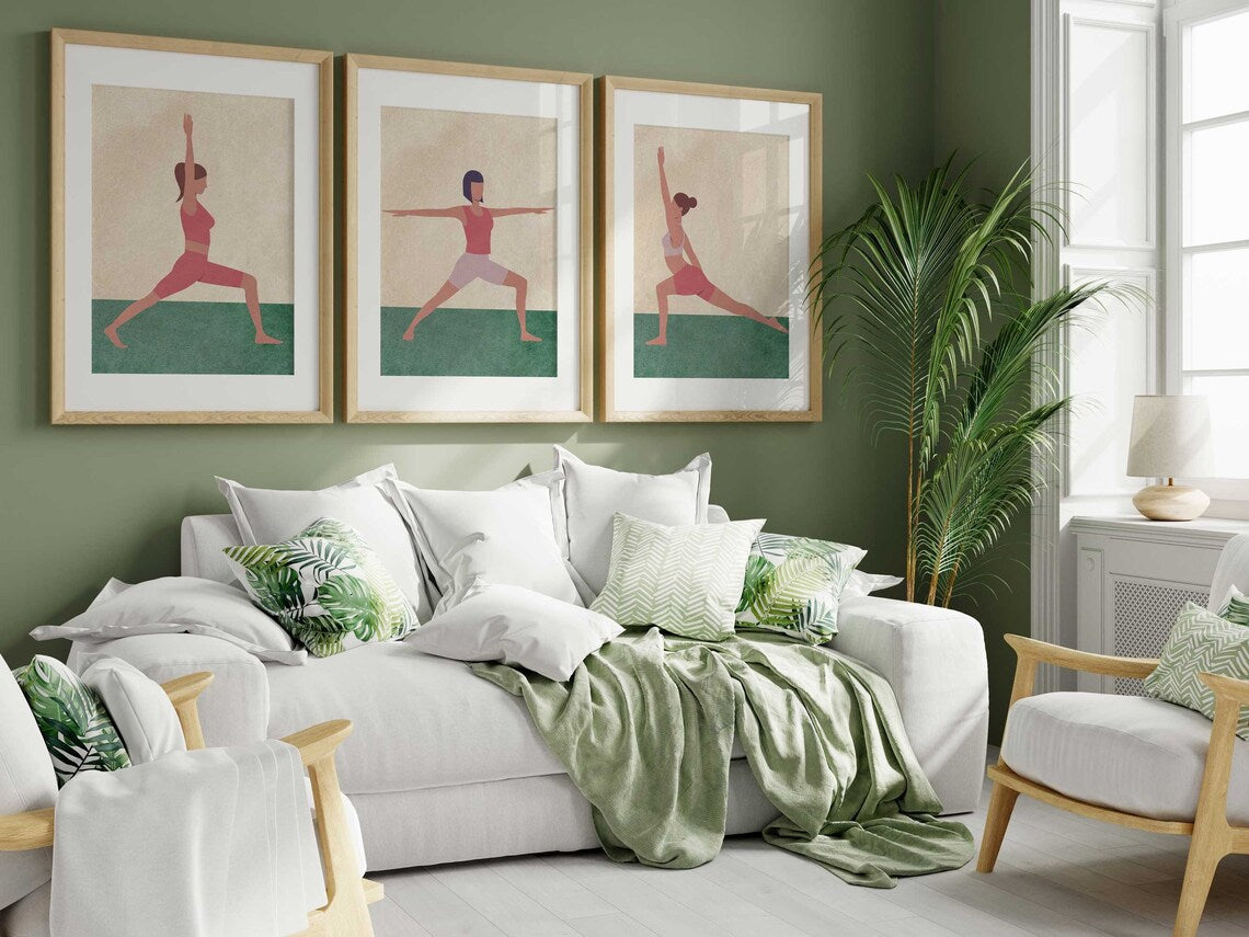 Yoga Poses Poster, Printable Yoga Studio Wall Art Main image
