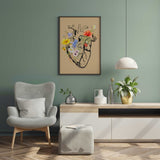 Anatomy Heart Print, Med School Gift, Human Heart with flowers, Cardiologist Office Decor, Cardiology Art, Anatomy Poster