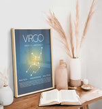 Virgo Art Print, Virgo Gifts, Virgo Poster, Zodiac Poster, Astrological Wall Art, Zodiac gifts, Aura Gradient Poster