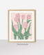 Mid Century Floral, Modern Flower Art Print, Tulips Wall Art, Large modern floral art, Tulip Illustration