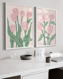 Boho Abstract Flowers, Print Set of 3, Floral Gallery Wall Set, Terracotta Prints, Boho Wall Art, Flower Market Poster