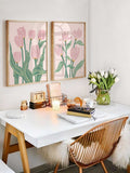 Boho Abstract Flowers, Print Set of 3, Floral Gallery Wall Set, Terracotta Prints, Boho Wall Art, Flower Market Poster