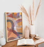 Abstract Painting, Terracotta Wall Art, Set of 2 prints, Dining room set, Earth Tones Abstract Wall Set, Gallery Wall Art, Minimalist Prints
