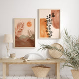 Boho Wall Art, Sun Desert Print, Modern eucalyptus art print, Abstract botanical art print, Mid-century modern wall art
