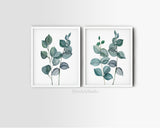 Eucalyptus Art Print Set of 2, Green Leaf Wall Art