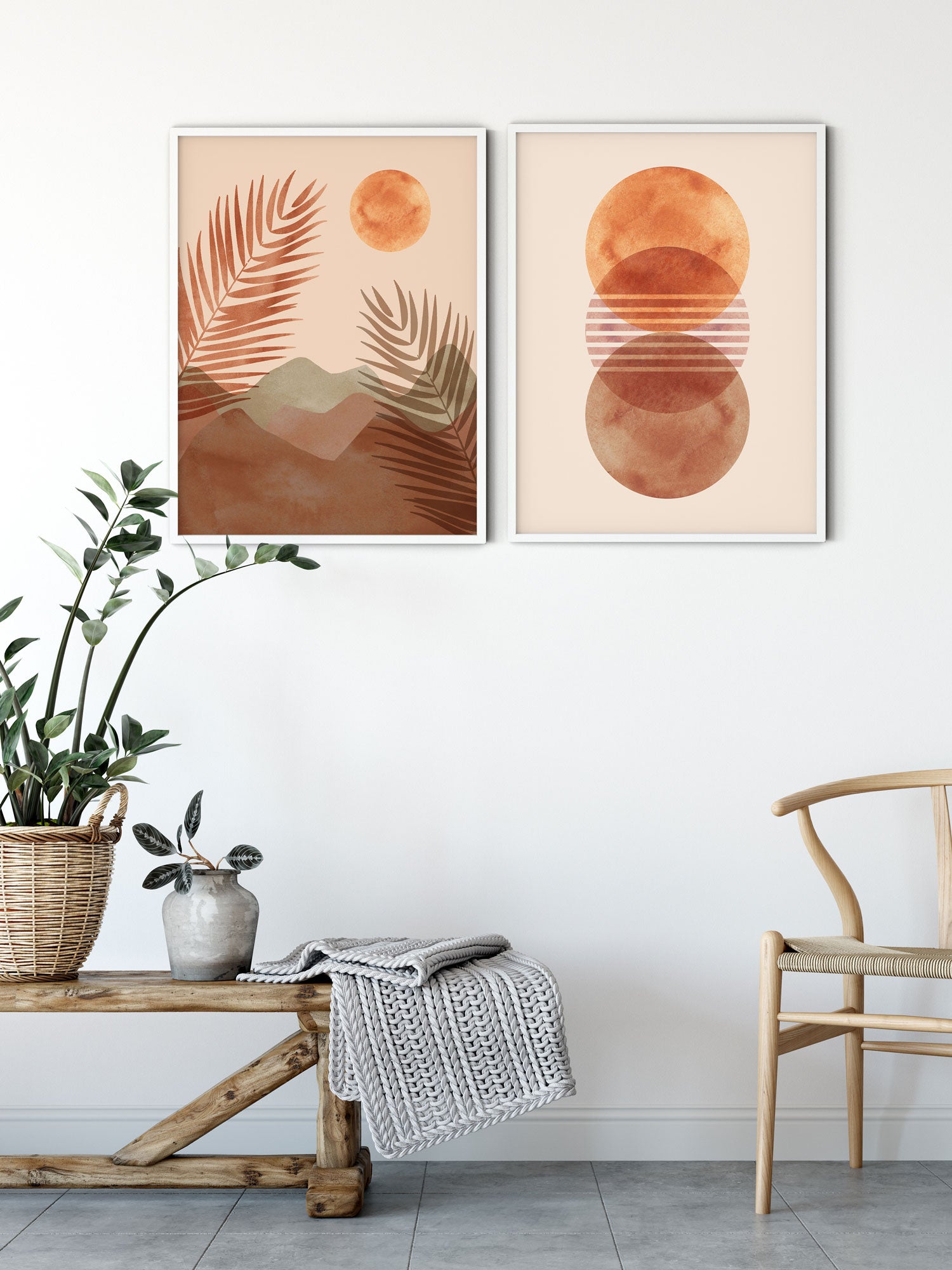 sun desert print art wall decor