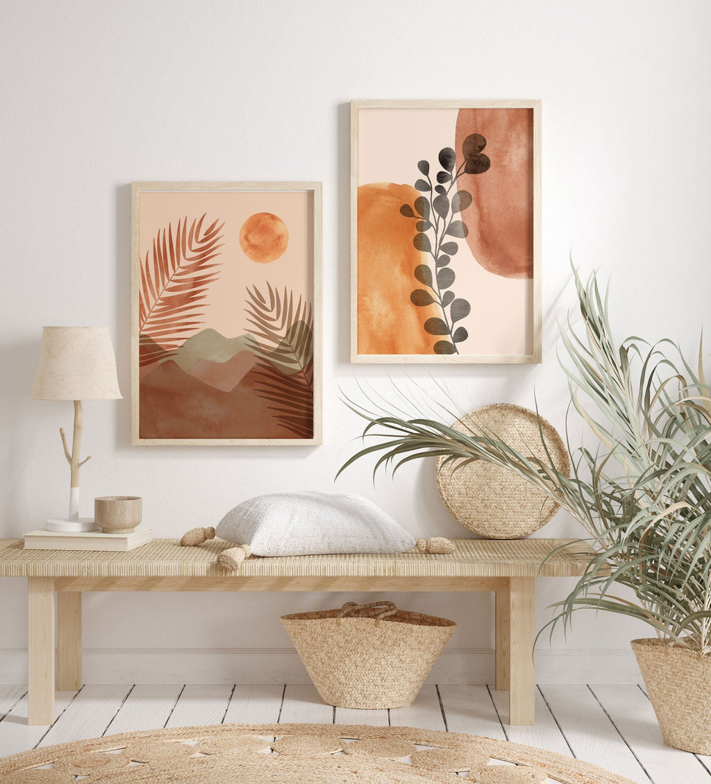 sun desert prints set of 2