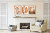 Set of 3 terracotta art prints